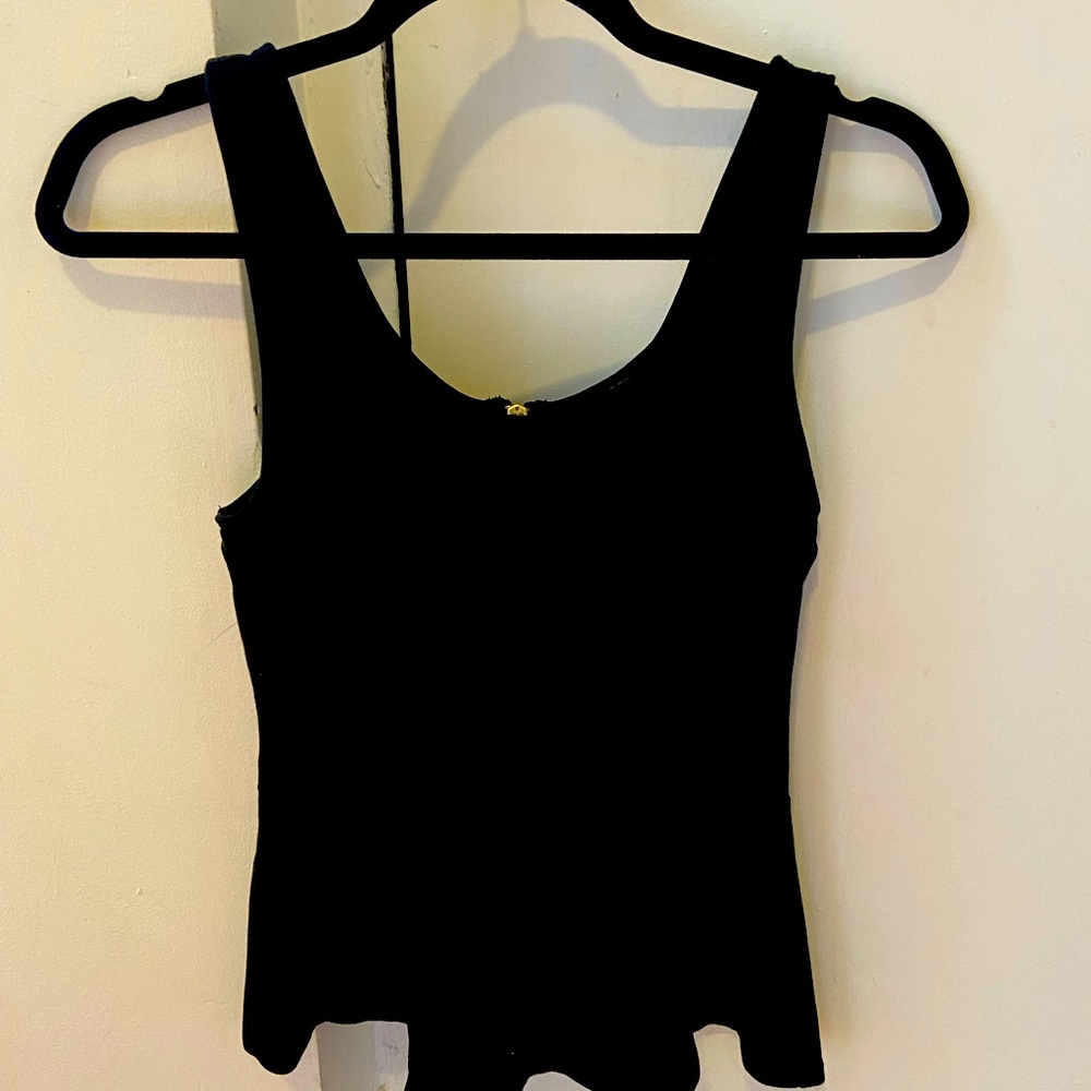 Black peplum top